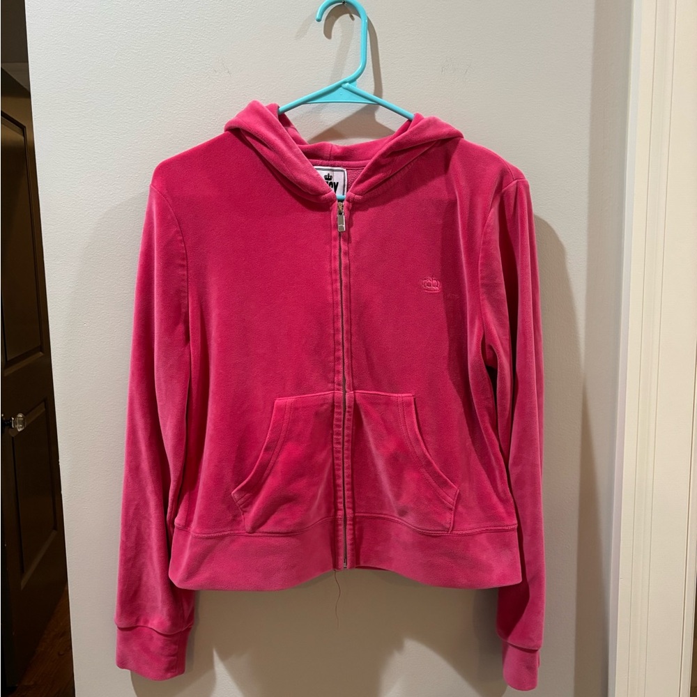 Juicy by Juicy Couture Pink Velour Track Jacket